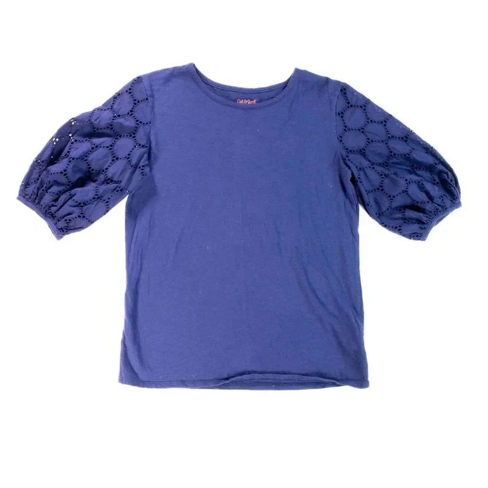 Cat & Jack Navy Balloon Sleeve Shirt XL